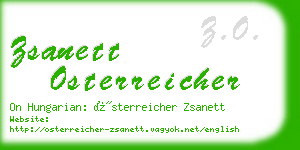 zsanett osterreicher business card